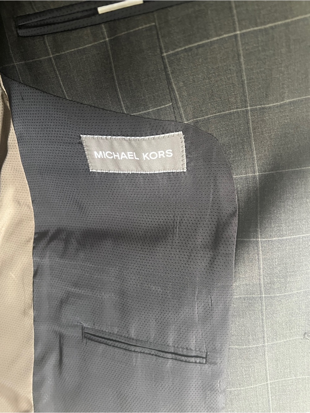 Michael Kors Charcoal Gray Windowpane Suit - Picture 9 of 14